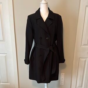 Elegant Black Women's Trench Coat